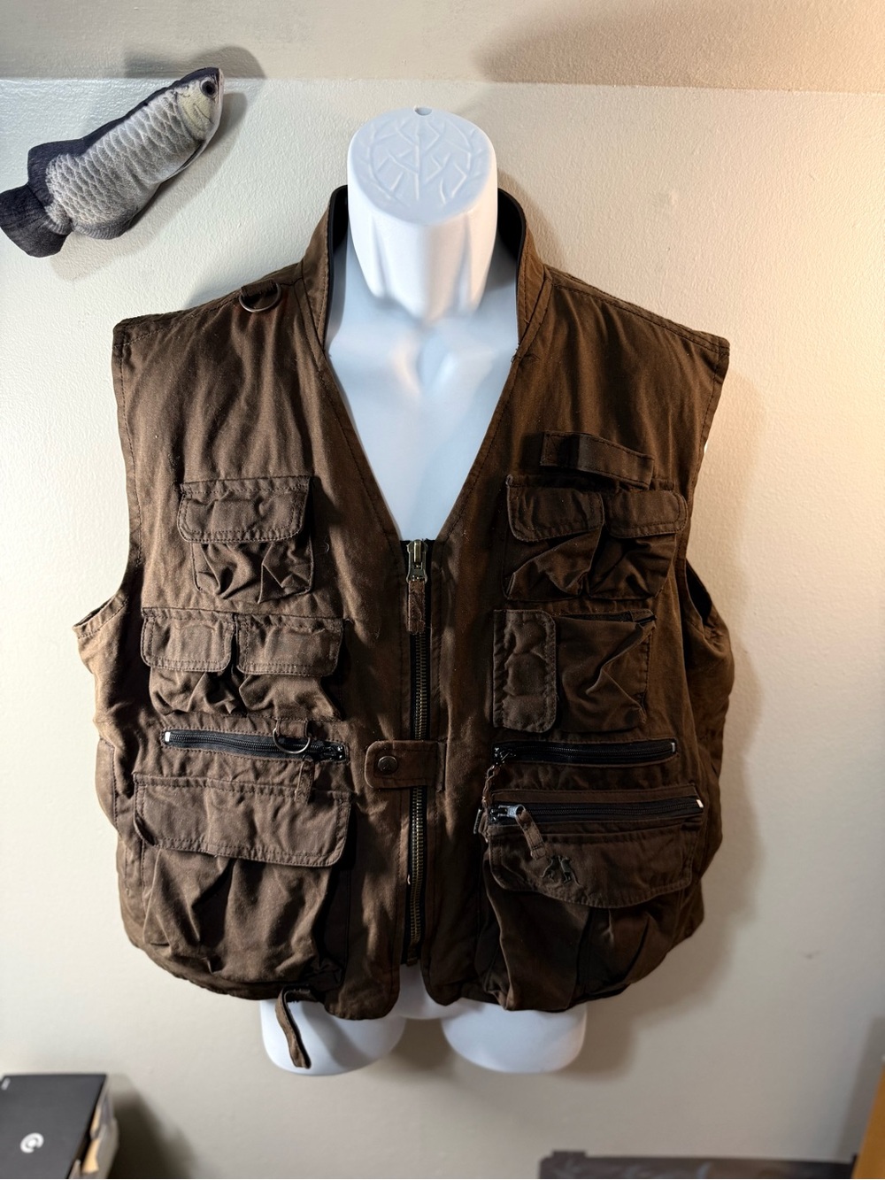Australia Luxe Collective Brown Multi-Pocket Utility Vest